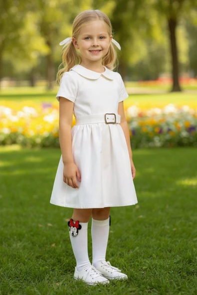 Minnie Çocuk Dizaltı Çorap - Resim 2