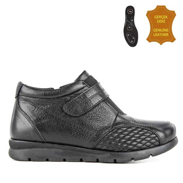 Muya Cnidus 6 Nokta Anatomik-Kemik Çık.-Topuk Dik. (JELLİ) Kadın Bot Siyah - Resim 2