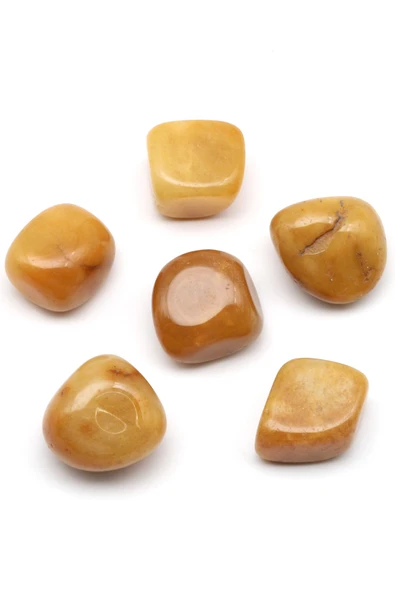 Turuncu Aventurin Doğal Taş Tamburlanmış Parça - Tımbıl - Resim 2