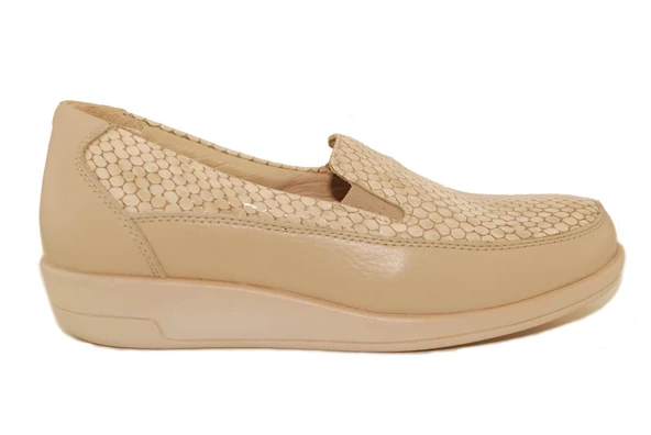 Dr.Comfort 2004 Ortopedik&Therapeutic Kadın Deri Ayk. Bej Deri-Bej Crocco - Resim 2