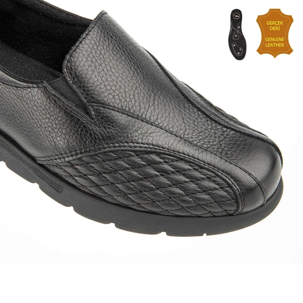 Muya Esther 6 Nokta Anatomik-Kemik Çık.-Topuk Dik. (JELLİ) Kadın Ayk. Siyah - Resim 3