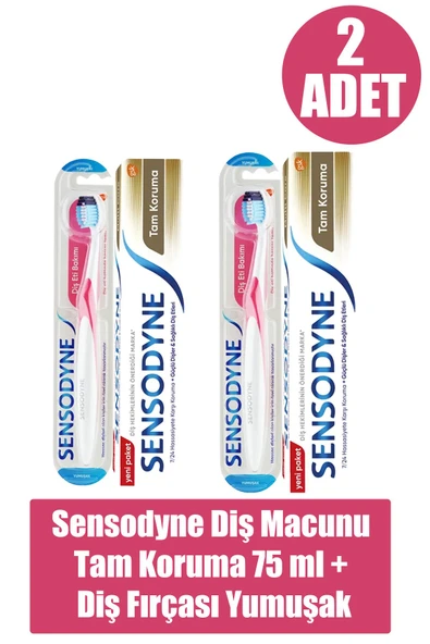 Sensodyne Diş Macunu Tam Koruma 75 ml + Diş Fırçası Yumuşak 2 Adet ürün görseli 1