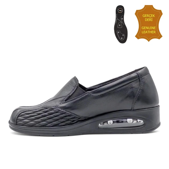 Muya İkara Airmax-6 Nokta Anatomik-Kemik Çık. Kadın Ayk. Siyah - Resim 3