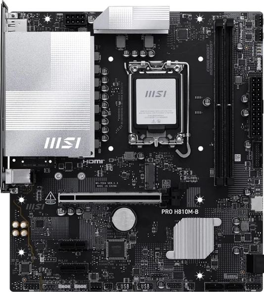 MSI Pro H810m-b Intel H810 Soket 1851 Ddr5 6400+ Oc Mhz Matx Aaaa43msı0064 - Resim 2