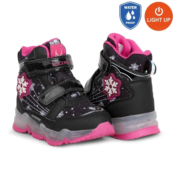 Buckhead 3034 Snowy WATERPROOF-IŞIKLI Anatomik Çocuk Bot Siyah - Resim 4