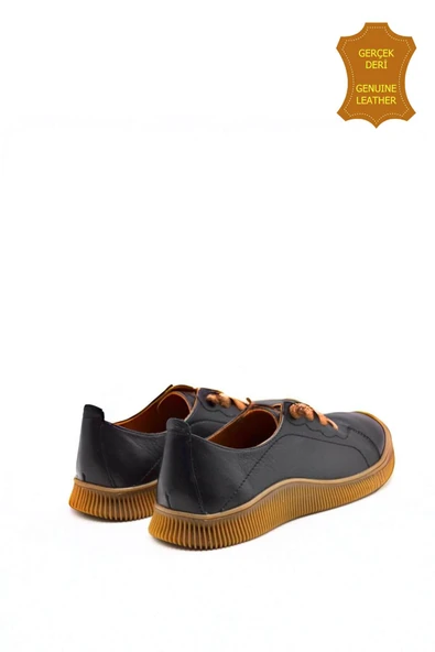 Venüs 2413504Y Hakiki Deri Kadın Anatomik Ayakkabı SİYAH Ç - Resim 3