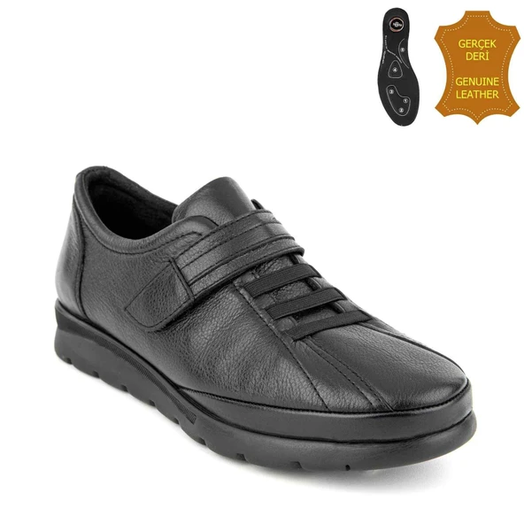 Muya Quatro 6 Nokta Anatomik %100 Deri Kadın Ayakkabı Siyah ürün görseli