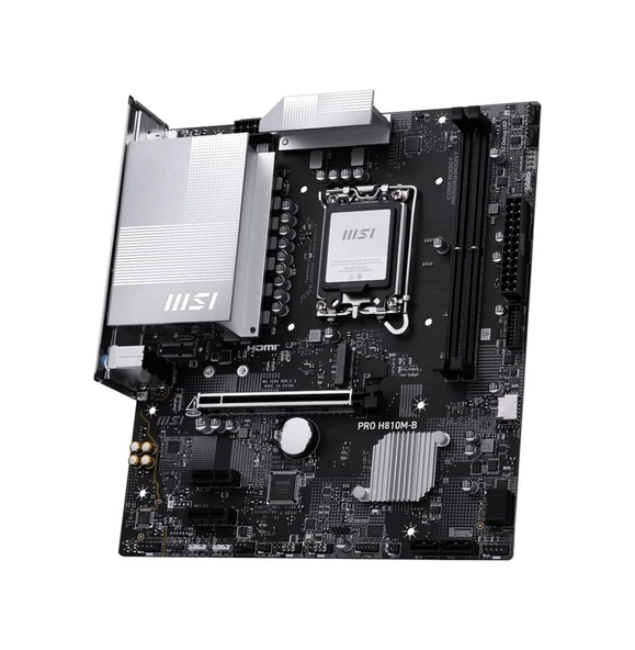 MSI Pro H810m-b Intel H810 Soket 1851 Ddr5 6400+ Oc Mhz Matx Aaaa43msı0064 - Resim 4