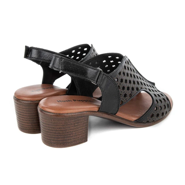 Hush Puppies Fito 624216 Hakiki Deri Kadın Sandalet Siyah - Resim 4