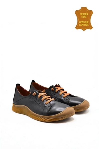 Venüs 2413504Y Hakiki Deri Kadın Anatomik Ayakkabı SİYAH Ç ürün görseli