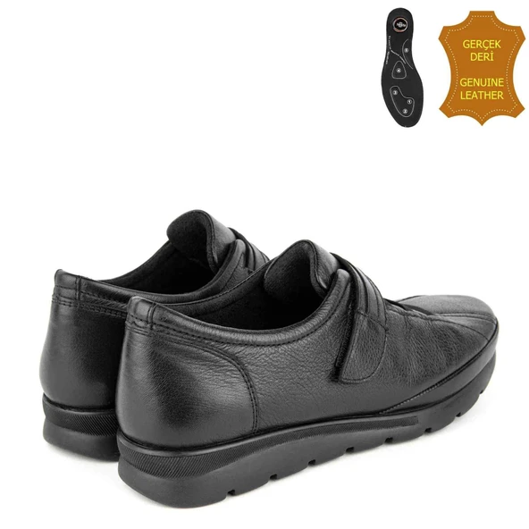 Muya Quatro 6 Nokta Anatomik %100 Deri Kadın Ayakkabı Siyah - Resim 4