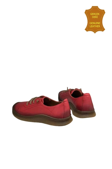 Venüs 2413504Y Hakiki Deri Kadın Anatomik Ayakkabı Kırmızı Ç - Resim 6