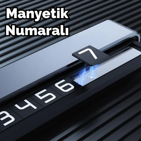 Coofbe Premıum Çift Telefon Numaralı Gizlenebilir Araç Park Telefon Numaratörü Geçici Park Numaratör Plakalık Araç Geçici Park için Telefon Numaratörü - Resim 3