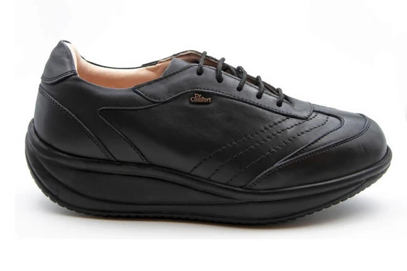 Dr.Comfort 5000 Ortopedik&Therapeutic Rocker Bottom Kadın Deri Ayk. Siyah ürün görseli