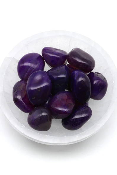 Mor Akik Doğal Taş Tamburlanmış Parça - Tımbıl ürün görseli 1