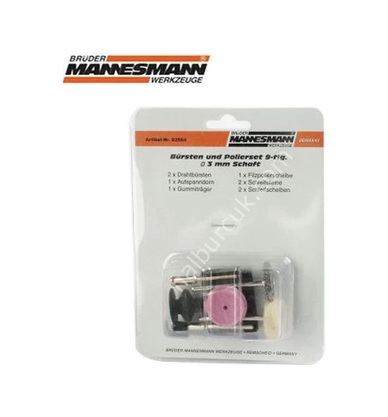 MANNESMAN MİNİ FIRÇA SETİ 92564 9pcs - Resim 2