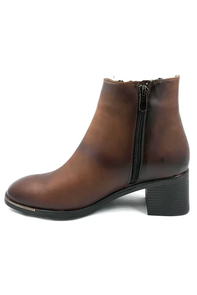572291 Taba 5 Cm Fermuarlı Kadın Bot - Resim 3