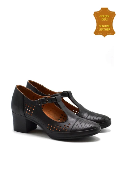 Venüs 1911923Y Hakiki Deri Anatomik Kadın Ayakkabı SİYAH Ç ürün görseli
