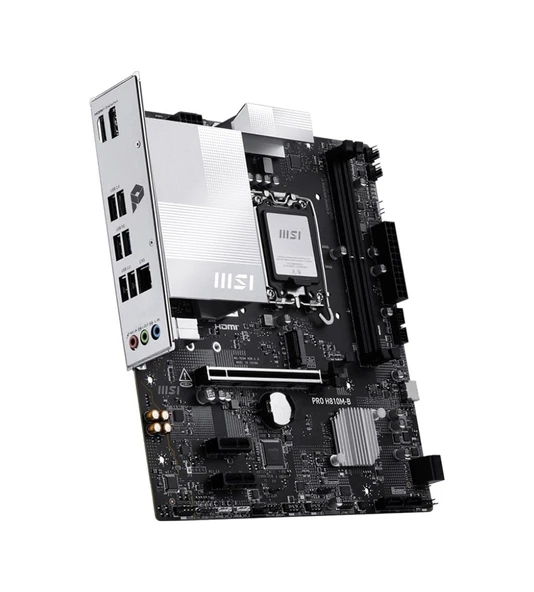 MSI Pro H810m-b Intel H810 Soket 1851 Ddr5 6400+ Oc Mhz Matx Aaaa43msı0064 - Resim 3