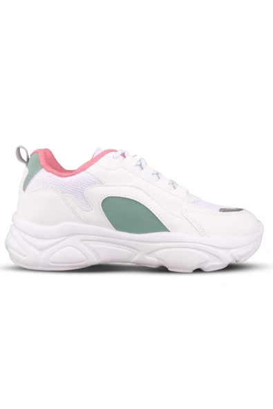 Mp 242-2076, Beyaz Kadın Bağcıklı Spor Ayakkabı - Resim 5