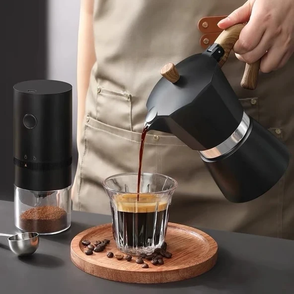 Mokapot 6-Cup (Siyah) - Resim 3