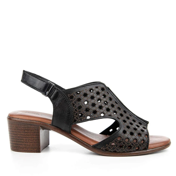 Hush Puppies Fito 624216 Hakiki Deri Kadın Sandalet Siyah - Resim 2