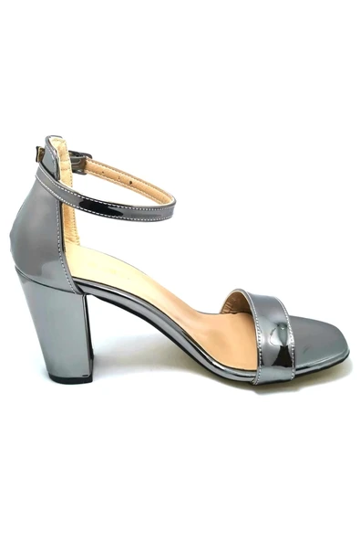 PUNTO 191205 Platin Rugan Kadın Tek Bant Abiye Ayakkabı ürün görseli 1