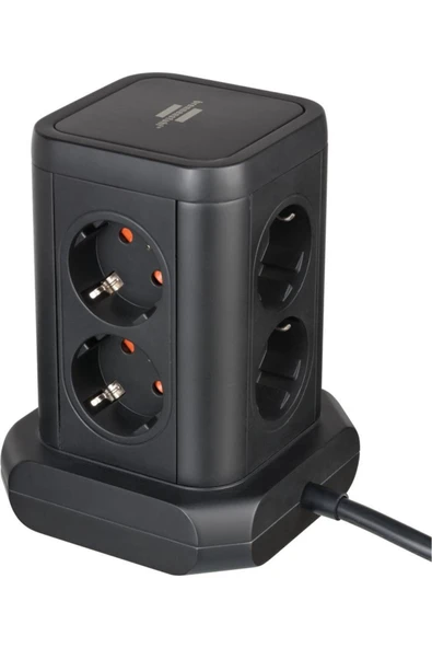 Brennenstuhl Brennnestuhl Premium Serisi Masa Üstü 8 Soketli 4 USB li Kulesi 2 Metre Kablolu Priz - Resim 2