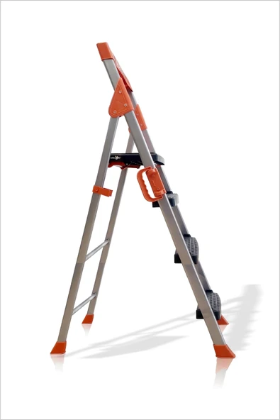 Ev Okul İşyeri Mutfak Kütüphane Raf İçin Dekoratif Kaydırmaz 4 Basamak Sağlam Dengeli Kısa Merdiven - Resim 2