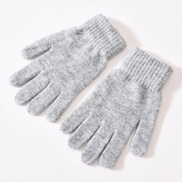 Kışlık Tiriko Kadın Eldiven Gri Eldiven - Resim 5