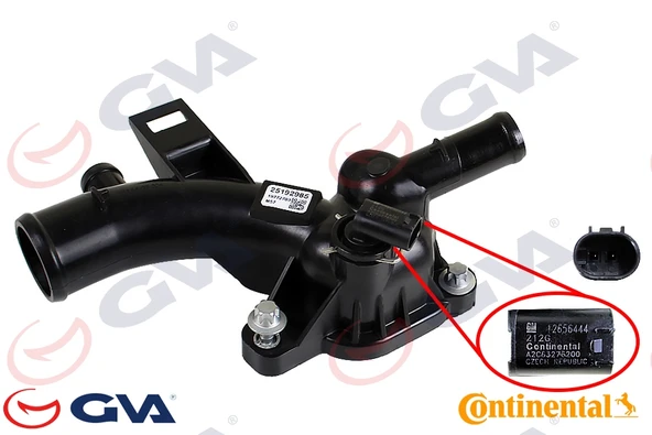 GVA 5190049OE TERMOSTAT GÖVDESİ MÜŞÜRLÜ CORSA D/E-ASTRA J-AVEO 1.4-1.2 A14XER-B/D14-B12XEL 25192985-1338487-1338022 ürün görseli 1
