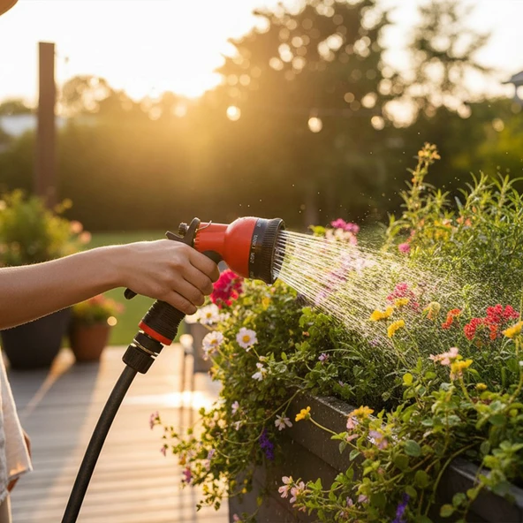 Ayarlanabilir Bahçe Sulama 8 Fonksiyonlu Tabancası Dayanıklı Yüksek Basınçlı Dayanıklı 5'li Set - Resim 5
