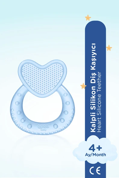 WEE BABY Kalpli Silikon Diş Kaşıyıcı Mavi - Resim 2