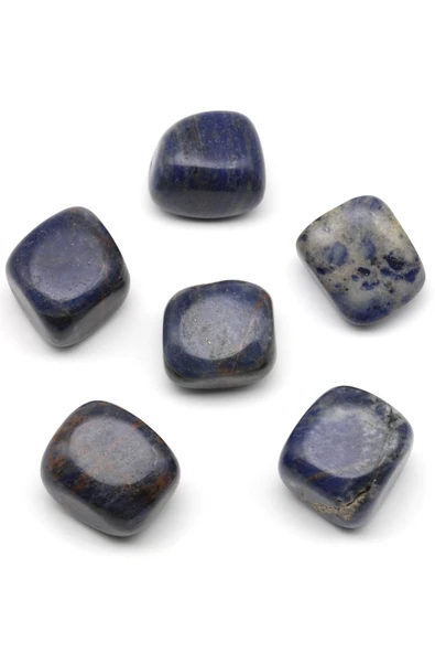 Sodalit Doğal Taş Tamburlanmış Parça - Tımbıl - Resim 2