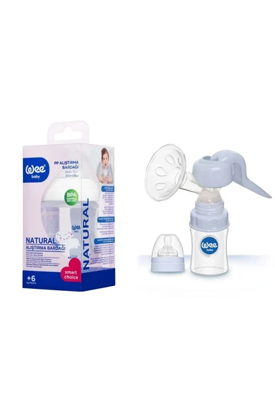 WEE BABY Pratik Manuel Göğüs Pompası Yeni Ambalaj + Alıştırma Bardağı Hediyeli ürün görseli 1
