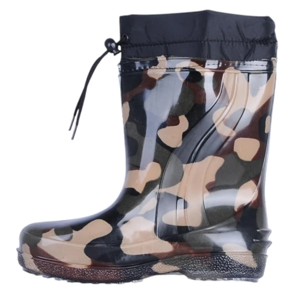 Skuaıter Haki Paraşüt Termal Kürklü Erkek Çocuk Çizme Bot - Resim 3