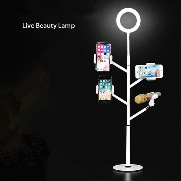 Zore Professional Live Stream Işıklı Telefon Tutucu Ring Light - Resim 2