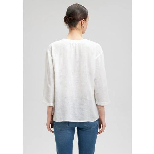 V YAKA UZUN KOLLU BLUZ - Resim 10