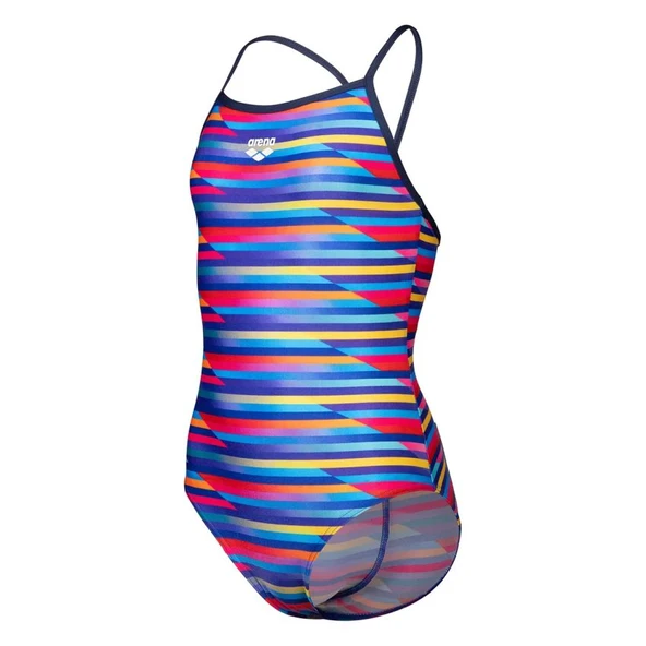 Arena Racing Stripe Swimsuit Lightdrop Back Çocuk Yüzücü Mayosu 009006570 ürün görseli 1