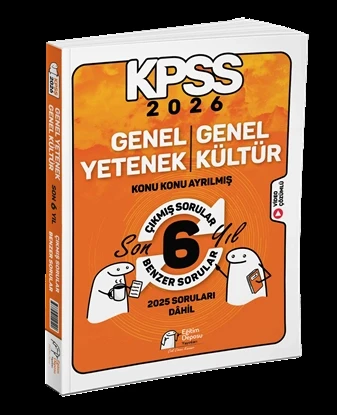 Eğitim Deposu Yayınları 2026 KPSS Genel Yetenek Genel Kültür Konu Konu Son 6 Yıl Çıkmış - Benzer Sorular ürün görseli