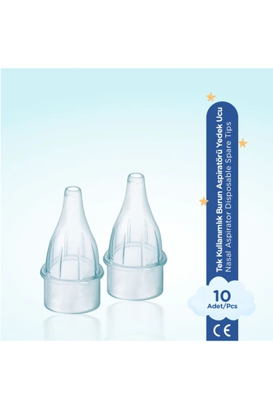 WEE BABY Burun Aspiratörü Nasal Yedek Ucu 10 Adet - Resim 3