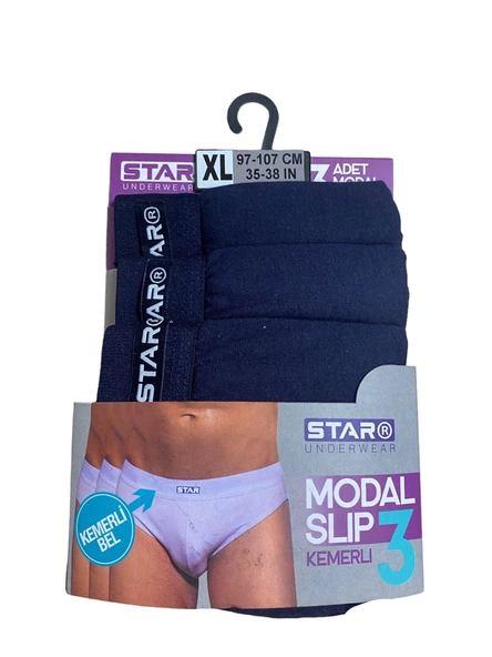 Star 109 Erkek 3'lü Modal Slip - Resim 6
