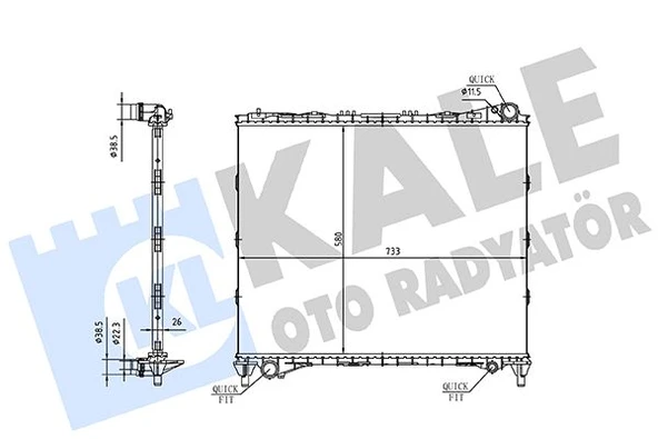 KALE 362210 MOTOR SU RADYATORU LAND ROVER RANGE ROVER L405 L494 LR034553 ürün görseli 1