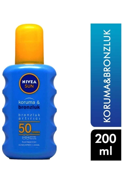NIVEA SUN KORUMA & BRONZLUK ART. SPREY 50+ 200 ML ürün görseli 1