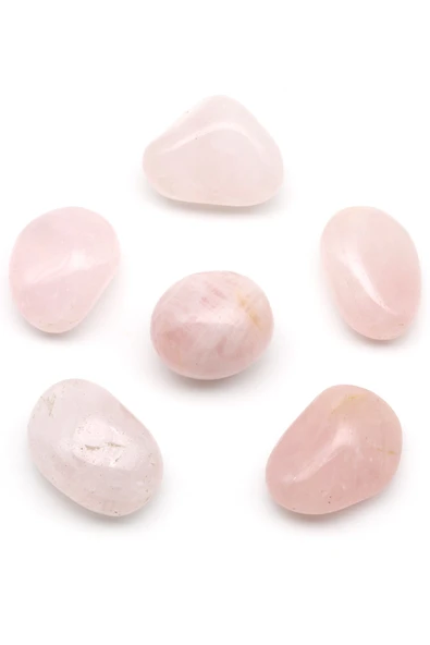 Pembe Kuvars Doğal Taş Tamburlanmış Parça - Tımbıl - TMB-0179 - Resim 2