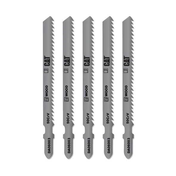 CAT DA06003 5 Parça Profesyonel Ahşap Çapaksız Temiz Kesim Dekupaj Testere Bıçağı, Ucu - Resim 2