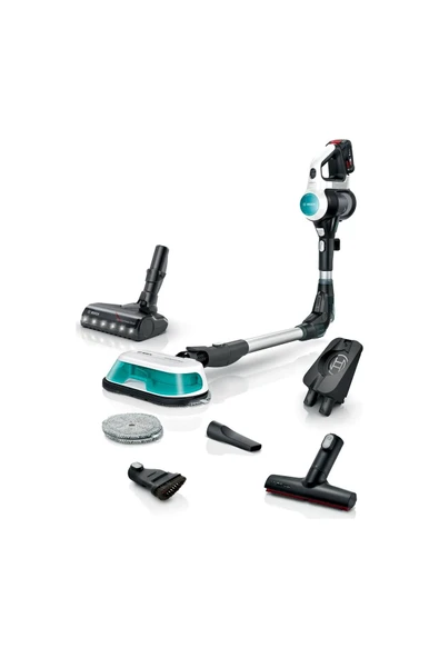 Bosch BCS71HYG1 Unlimited 7 ProHygienic Aqua White Şarjlı Dikey Süpürge Beyaz ürün görseli