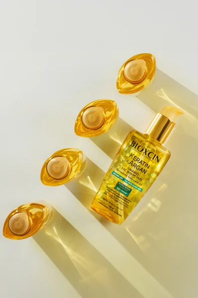 Keratin & Argan Onarıcı Saç Bakım Yağı 150 ml - Yıpranmış Ve Hassas Saçlar - Resim 2