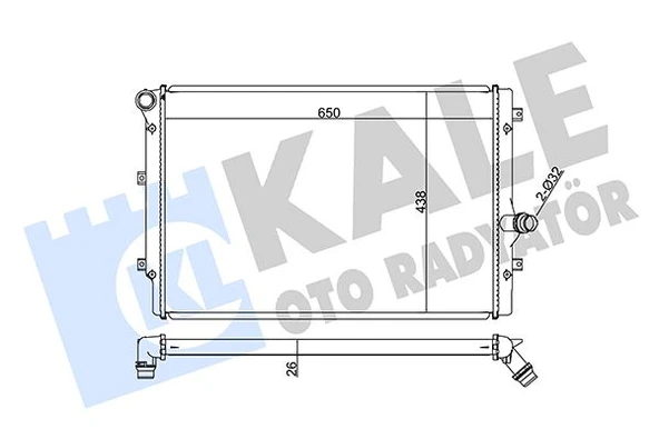 KALE 353000 RADYATÖR GOLF V-VI-JETTA III-PASSAT-TOURAN 2.0TDI AC KLİMASIZ MEK OTOM AL/PL/BRZ 650x438x26 3C0121253AL-1K0121251BK-1K0121251DD ürün görseli 1