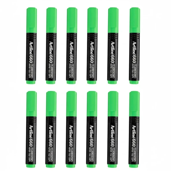 Artlirne Fosforlu Kalem Kesik Uç Neon Renkler Mavi 12 Adet ürün görseli